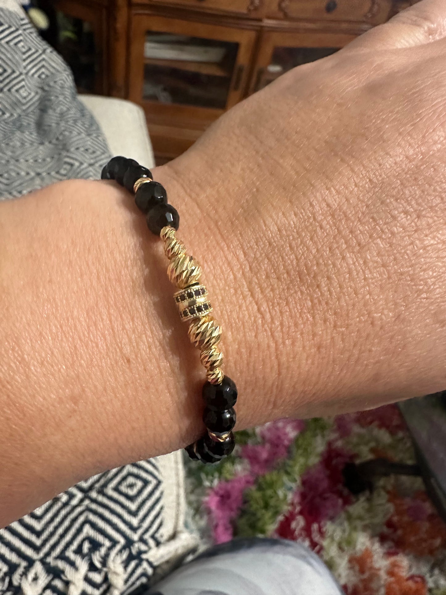 Noir & Gold Bracelet
